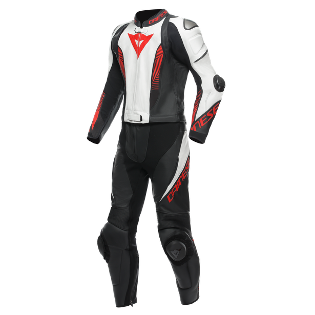 laguna-seca-5-2pcs-leather-suit-black-white-lava-red image number 0