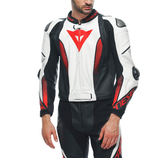 laguna-seca-5-2pcs-leather-suit-black-white-lava-red image number 4