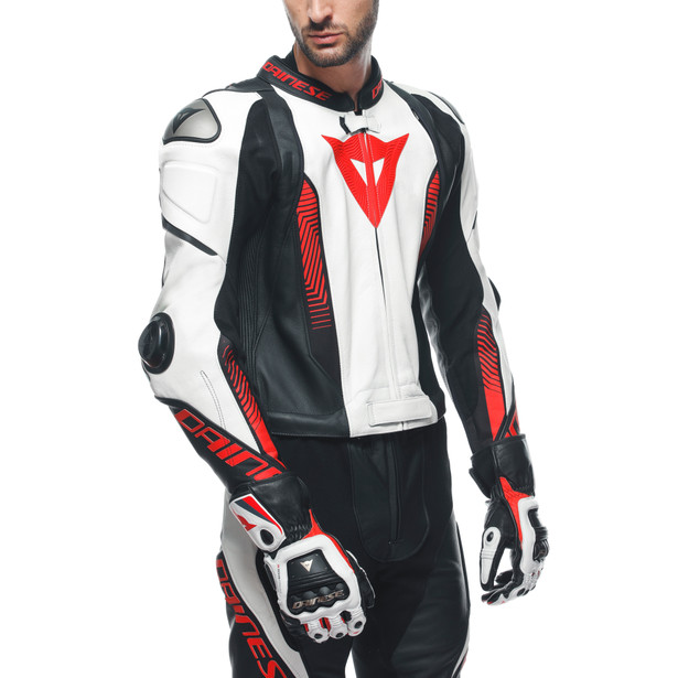 laguna-seca-5-2pcs-leather-suit-black-white-lava-red image number 10